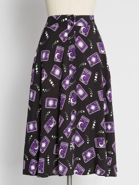 Modcloth Dresses & Skirts - Modcloth x Collectif Tarot Witchy Midi Button Front Skirt
